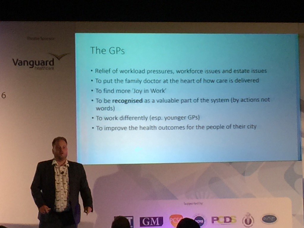 Great talk by @drmdsmith at the <a href="/BestPracticeUK/">Best Practice Show</a> on the future of General practice #BP16