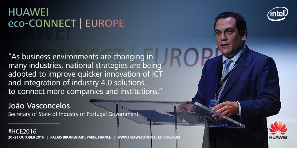 Huawei_Europe's tweet photo. João Vasconcelos, discusses national strategy and adoption for digital transformation in Portugal. #HCE2016 https://t.co/zLmAlWdgPn https://t.co/qaKUVG1A6k
