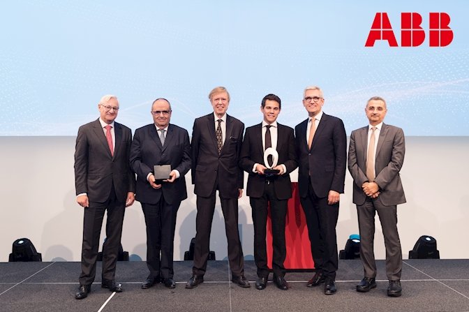 ABBMiddleEast's tweet photo. First ABB Research Award in Honor of Hubertus von Gruenberg given to Dr. Jef Beerten https://t.co/qJIZE2N04i #ABBtechforum https://t.co/qwE7I6YPAA