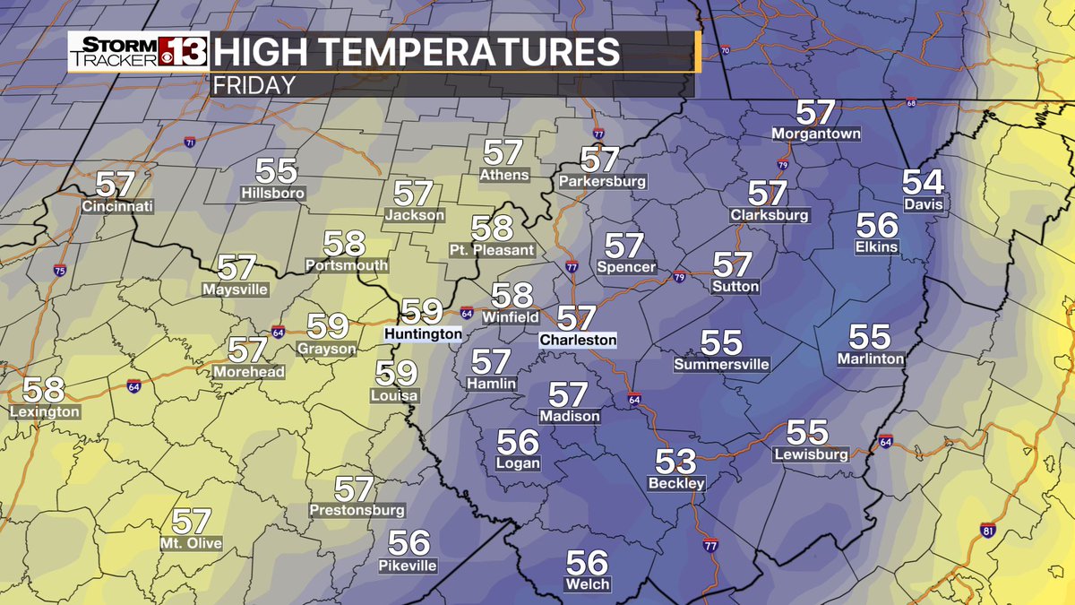 bryanweather's tweet image. Highs today versus highs tomorrow...WOW! #BringBackFall