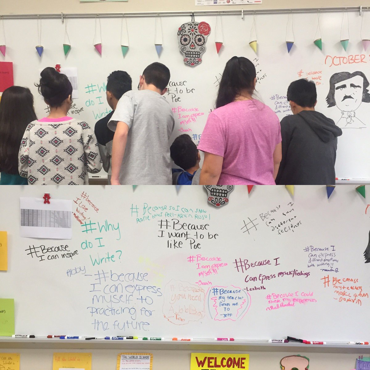 Ms_Vigilante's tweet image. 8th grade #ELAClass before and after of #WhyIWrite ! 📝✏️🙌🏼 #edchat #proudteachers #inclusionrocks