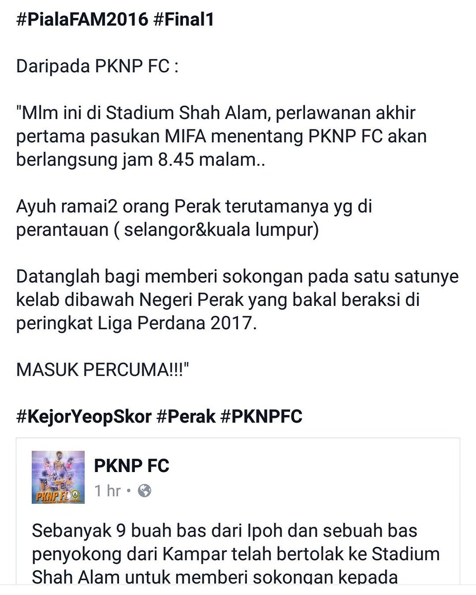 #PialaFAM2016 #Final1