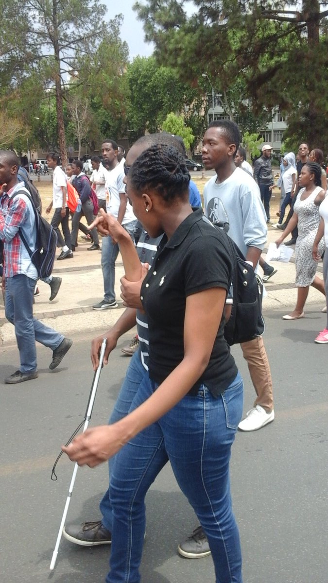 ReformPUK's tweet photo. #OccupyUnionBuildings
#EndStudentsArrests.
#20October2016

#FreeDecolonisedEducationNow 
I might be blind but I will march for me right https://t.co/qNFLlQ67cz