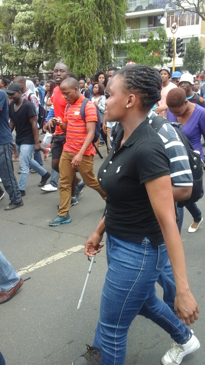 ReformPUK's tweet photo. #OccupyUnionBuildings
#EndStudentsArrests.
#20October2016

#FreeDecolonisedEducationNow 
I might be blind but I will march for me right https://t.co/qNFLlQ67cz