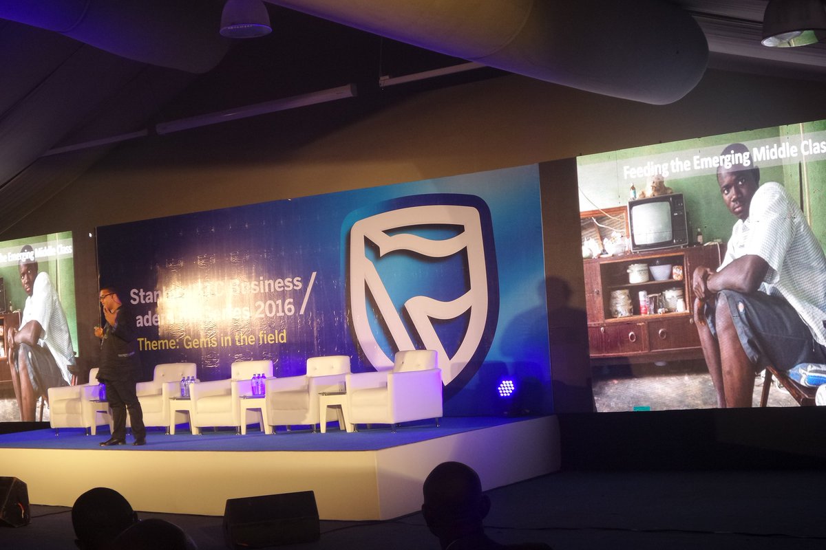 StanbicIBTC's tweet photo. The key market trends that will drive the agric business in 15yrs.
1. Feeding the emerging middle class
2. Water
-Kola Masha #BLS2016 https://t.co/UnL1840CNe