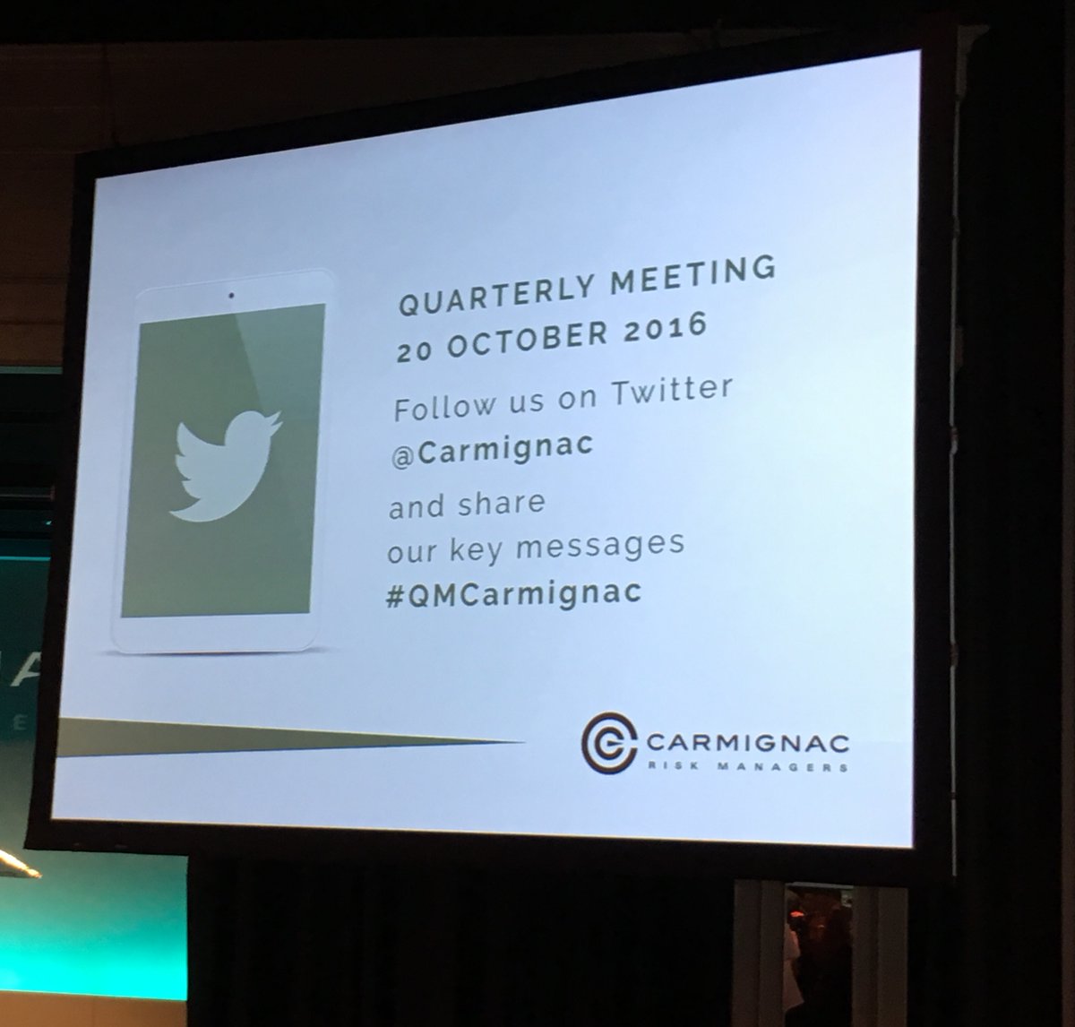 Suivez ou revivez la conférence trimestrielle de <a href="/carmignac/">Carmignac</a> en direct sur leur compte Twitter ! #Carmignac #AssetManagement #QMCarmignac