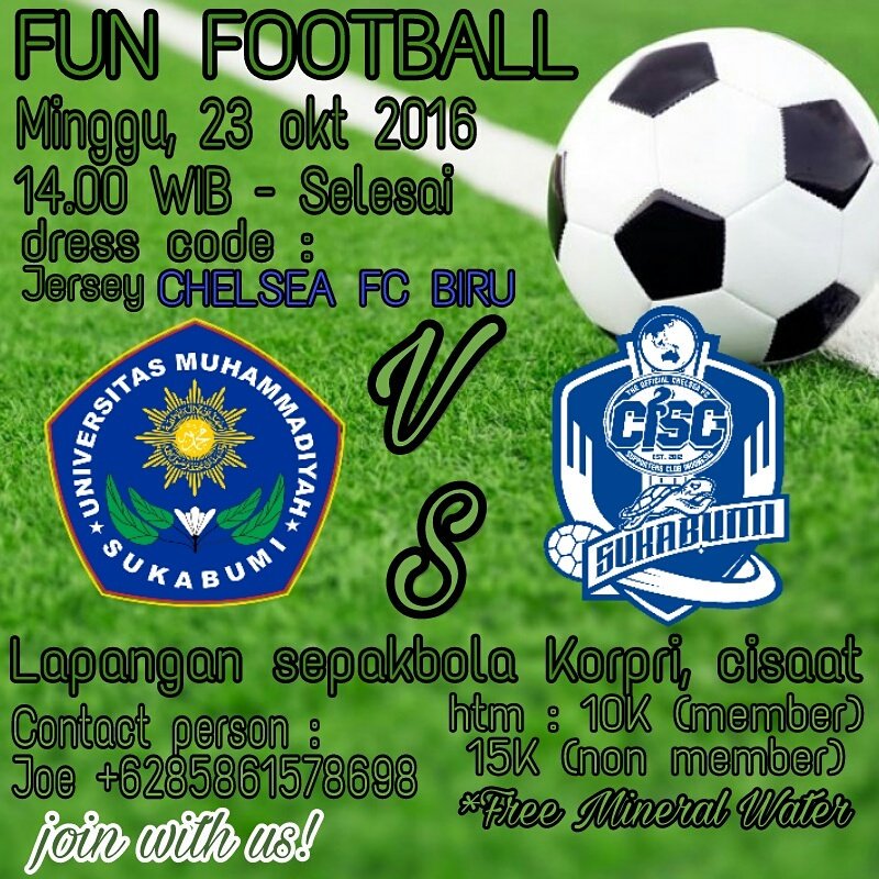 CISCsukabumi's tweet photo. #eventSMI
Selamat sore!!!
Mari kita berolahraga minggu siang besok.
Info nonbar? Segera di rilis ya! ππ https://t.co/ms84OwwPex