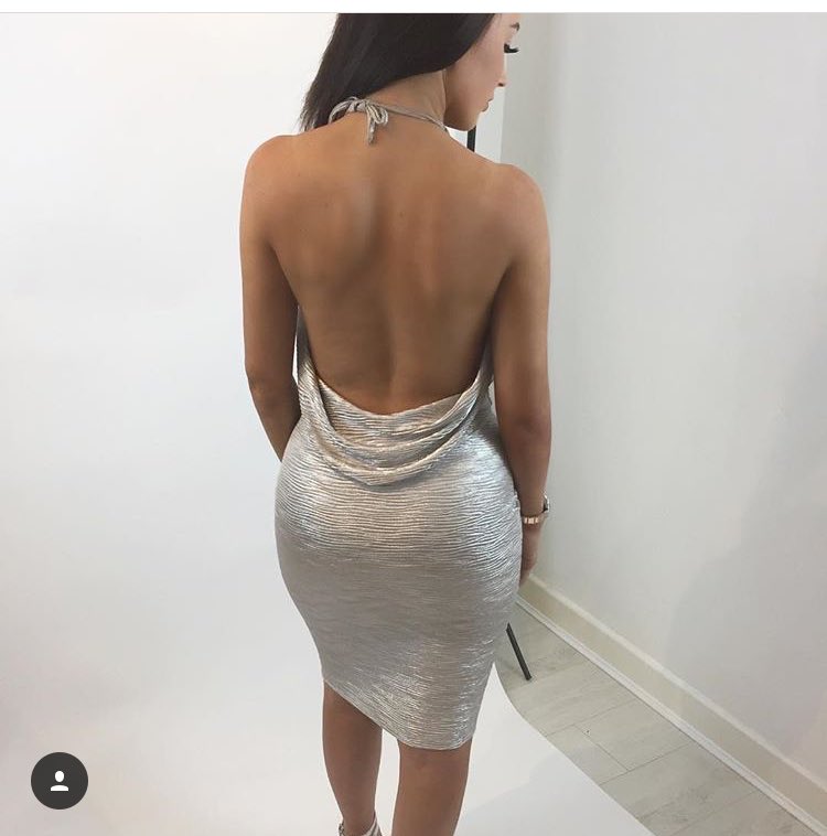 REESE dress silver crepe online now shebysophie.com