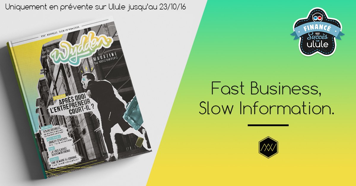 wydden_'s tweet photo. 🚀 #Wydden Plus que 4 jours pour commander votre 1er numéro ! Après, il sera trop tard ! ⏰ #startup #slowinformation https://t.co/TNNYUyisBk https://t.co/Brqtj0RcAC