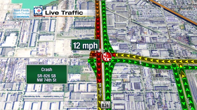 Crash on SR-826 SB at NW 74th St #traffic https://t.co/EQ7NyebH8E