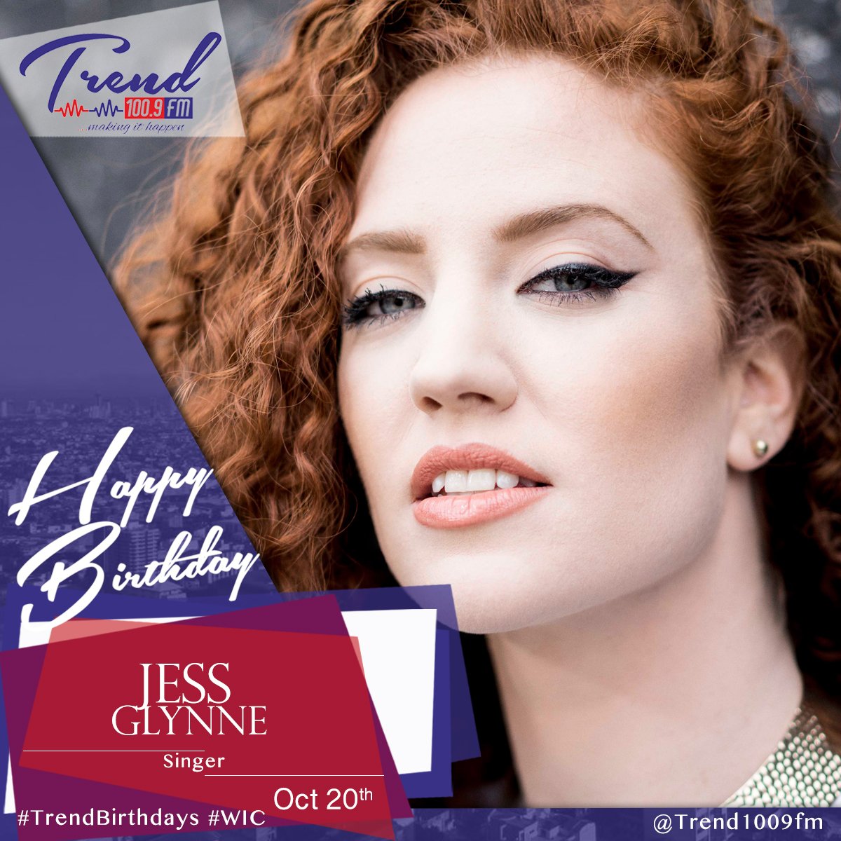 trendfm1009's tweet photo. #HappyBirthdayJessGlynne @JessGlynne #TrendBirthdays #WIC #TrendStar https://t.co/AnSbERQzcr