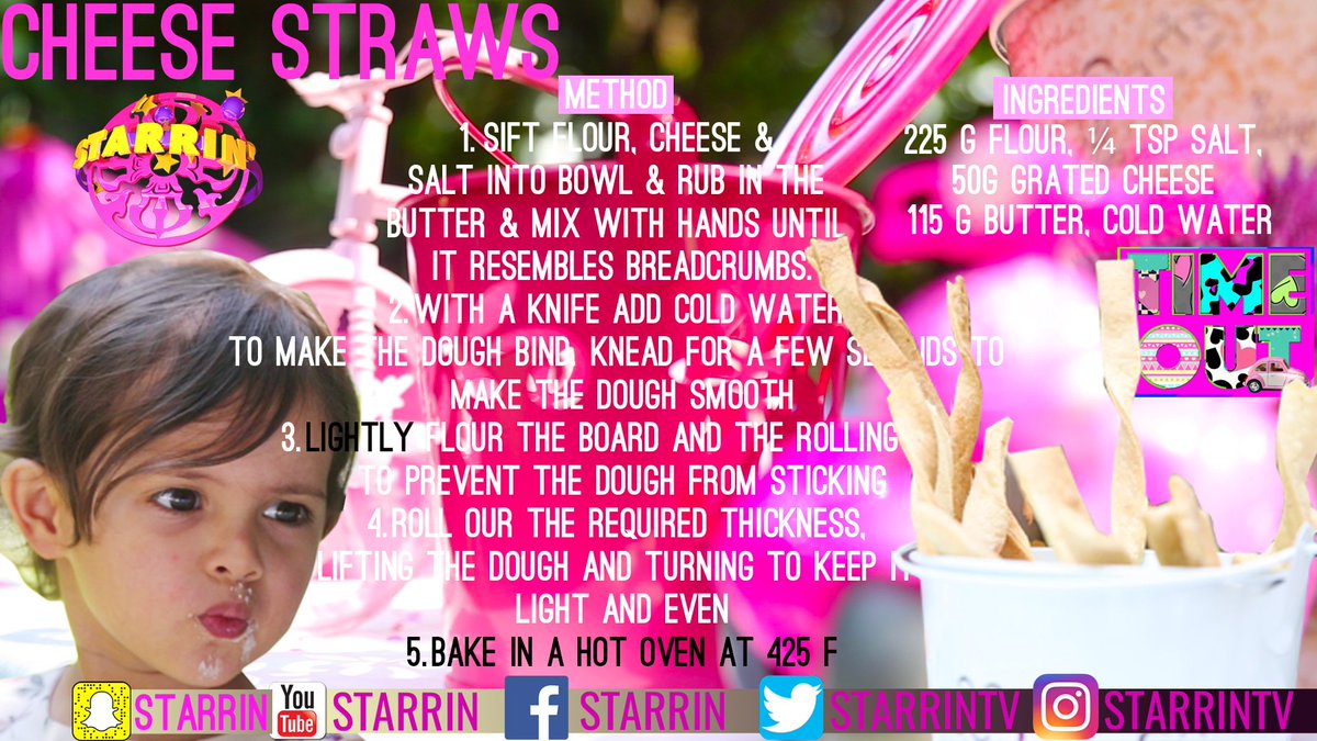 StarrinDaria's tweet photo. #RecipeCard to your rescue! Have fun preparing these delectable #CheeseStraws with the help of this. #TimeOutDaria https://t.co/VRxad4K1cb