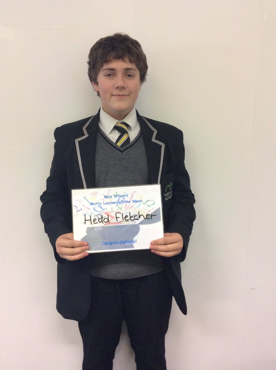 WestLakesMaths's tweet photo. Miss Wilson's learner of the week is Hedd Fletcher for 100% effort in all lessons and for helping other! Well done Hedd 👏🏻 @WLARewards https://t.co/ZoRFnteORX