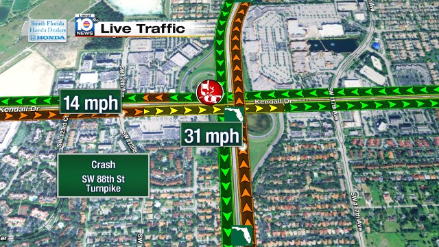 Crash on Kendall Dr EB at Turnpike #traffic https://t.co/SiO2tRTSAt