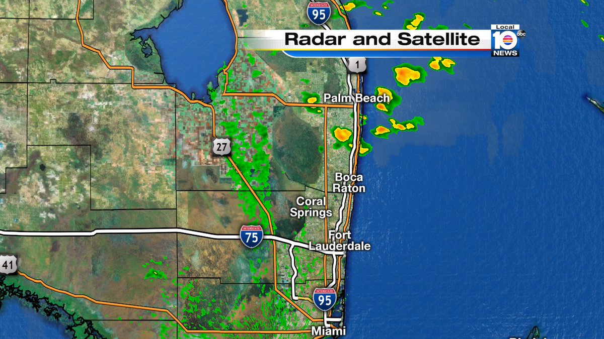 Some showers moving onshore in Broward. Watch local10 for more. https://t.co/gbSZLPagLM