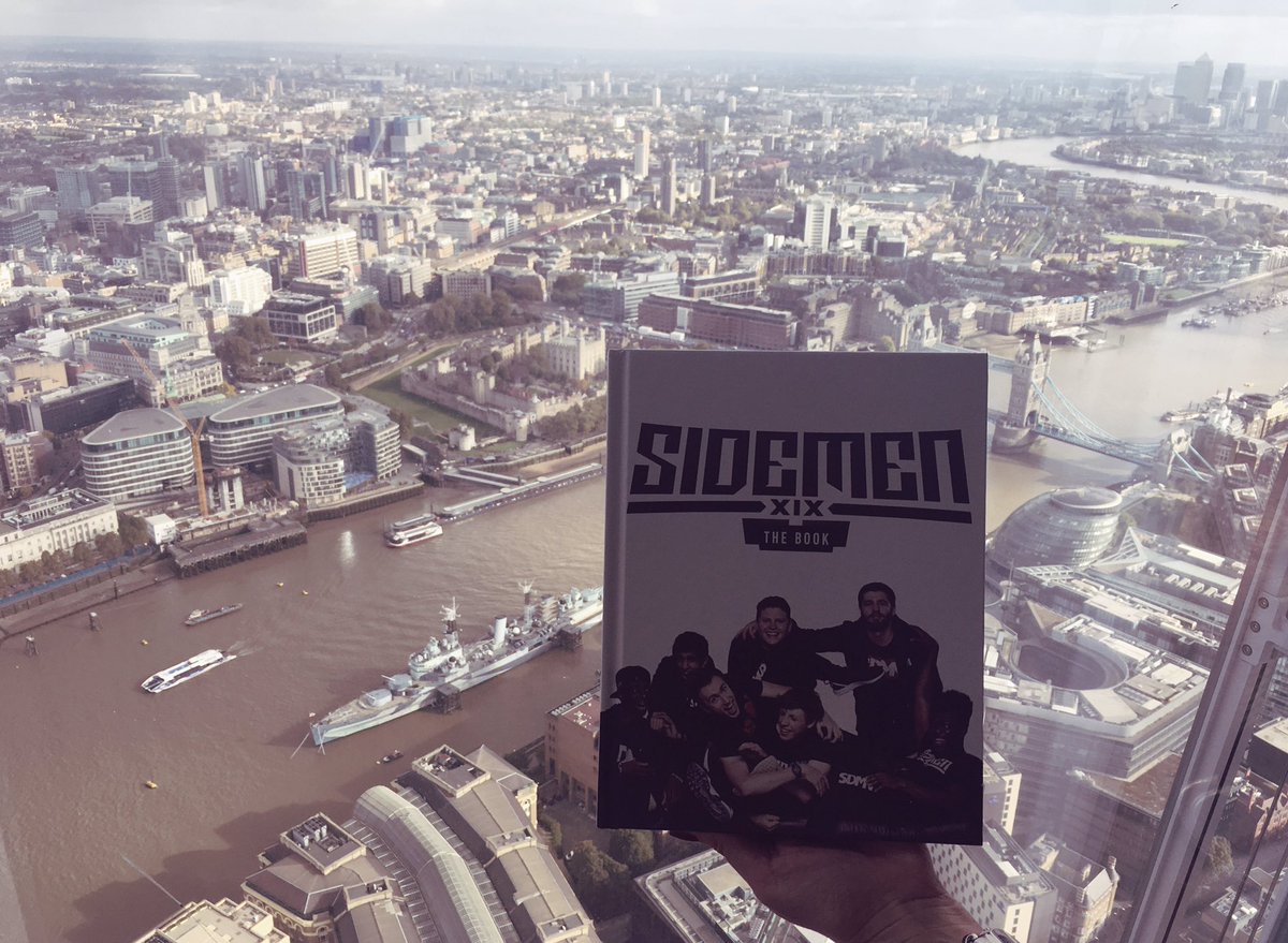 shardview's tweet photo. Following last night's #Sidemen3Years party here @shardview - we have a signed #sidemenbook to giveaway! To enter RT by 12PM tomorrow! #WIN https://t.co/QBfJQWRUwM