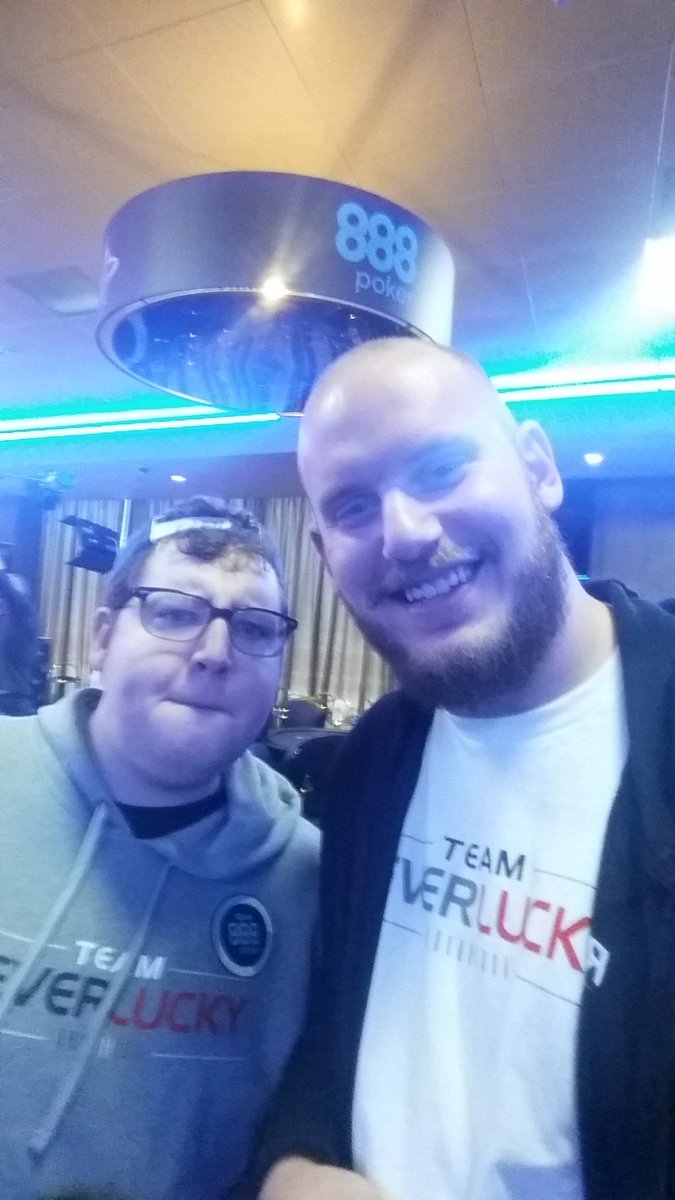 ImYourBluff's tweet photo. Father is here! About to get going for day 1a of @888poker Live Main Event, but first a selfie with @tonkaaaap #infrequently https://t.co/jXJ7psys49
