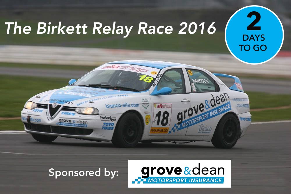 GroveDeanKarl's tweet photo. 2 days to go until The Birkett Relay Race sponsored by Grove &amp; Dean Motorsport takes place at Silverstone. #Motorsport #BirkettRace #Racing https://t.co/GoulCASWw8