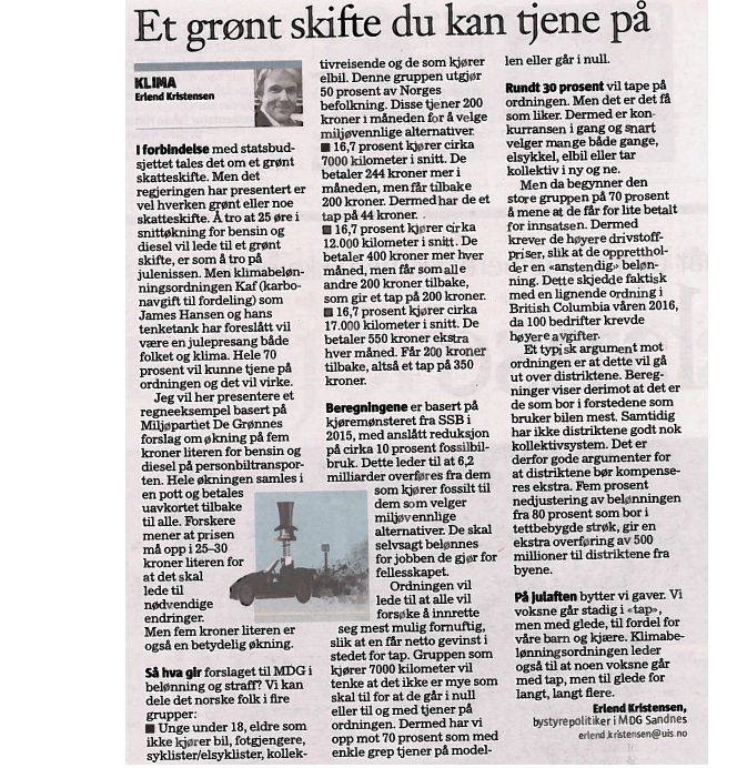 Forslaget fra <a href="/Partiet/">Miljøpartiet De Grønne (MDG)</a> om #Klimabelønning er til behandling i Energi- og Miljøkomiteen.Regner med støtte fra <a href="/Venstre/">Venstre</a>! #Dax18 <a href="/NRKDagsnytt/">NRK Dagsnytt</a>
