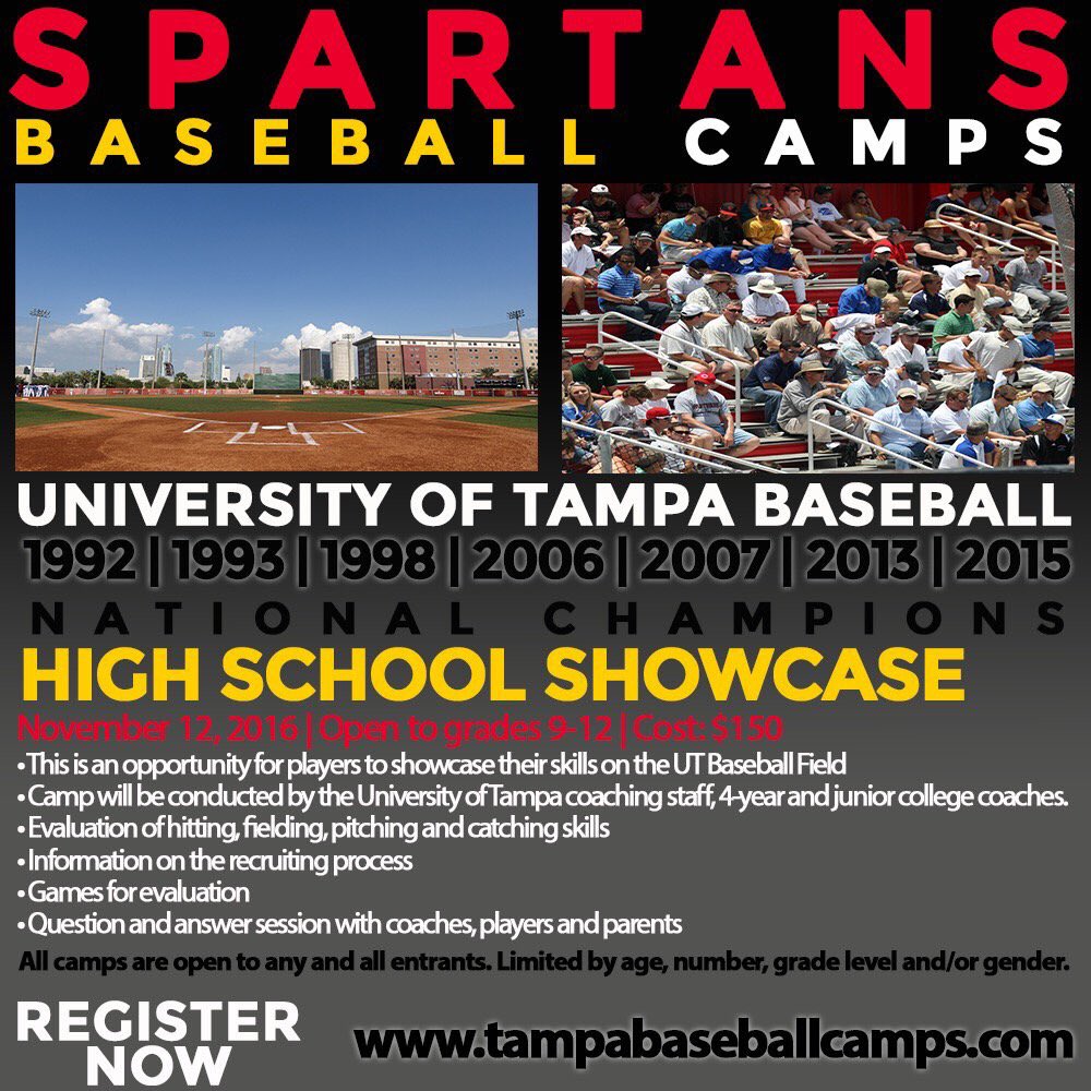 UTampaBaseball's tweet photo. Don't miss a great opportunity to be seen. Check out our website @ https://t.co/uBmcOu7Xrr https://t.co/PR2iZnTC5Y