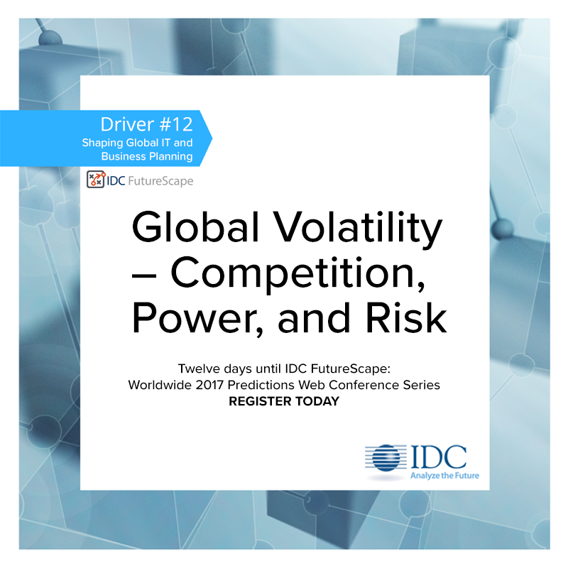 Driver #12 shaping #IT kicks off the twelve days to #IDCFutureScapes: Worldwide 2017 Predictions | Register today: bit.ly/2ea7Xk0