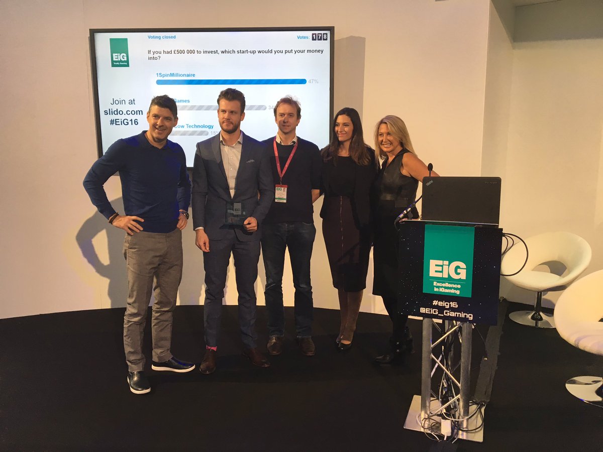 gamcrowd's tweet photo. Congratulations 1 Spin Millionaire for winning @EiG_Gaming launchpad in partnership with @gamcrowd @TotallyGamingHQ #EiG #eig2016 #EiGBerlin https://t.co/clkGbLgOSU