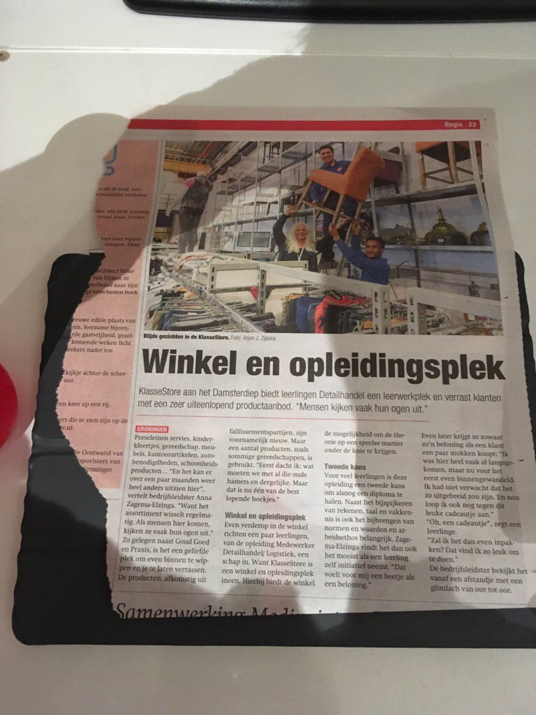 cpdegraaff's tweet photo. Leuk artikel over mooi onderwijsconcept KlasseStore @Alfacollege #ProVeiling https://t.co/DFKUP5Jdkq