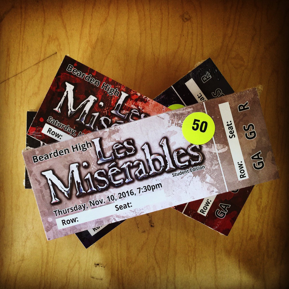 Tickets now on sale for #BeardenHighSchool 's #LesMis ! Reserved @ BHS from 12-2. GA tickets avail at BHS or beardentheatre.com!