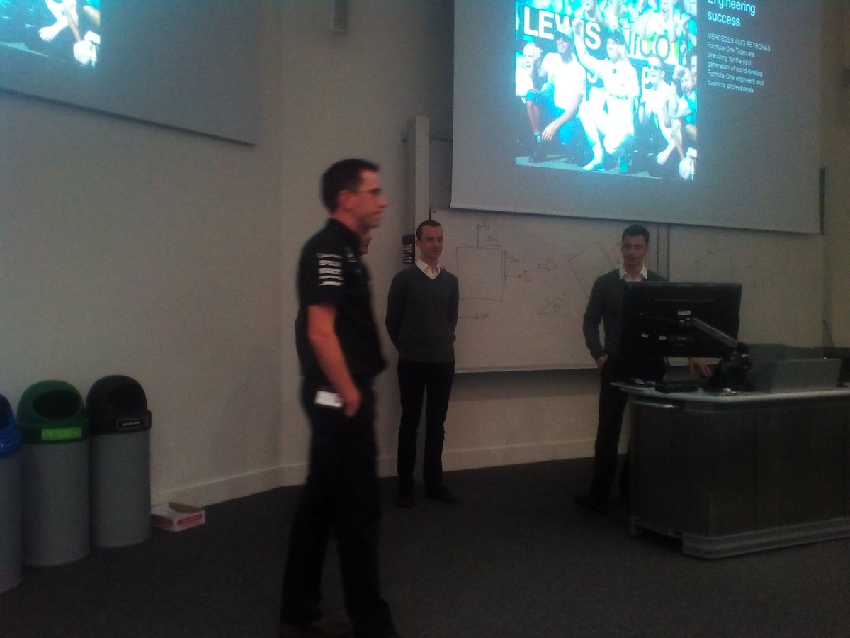 Thanks <a href="/MercedesAMGF1/">Mercedes-AMG PETRONAS F1 Team</a> to visit <a href="/aeroimperial/">Imperial Aeronautics</a> <a href="/imperialcollege/">Imperial College London</a>; great to see one of our students (and my tutee) presenting, well done Jan