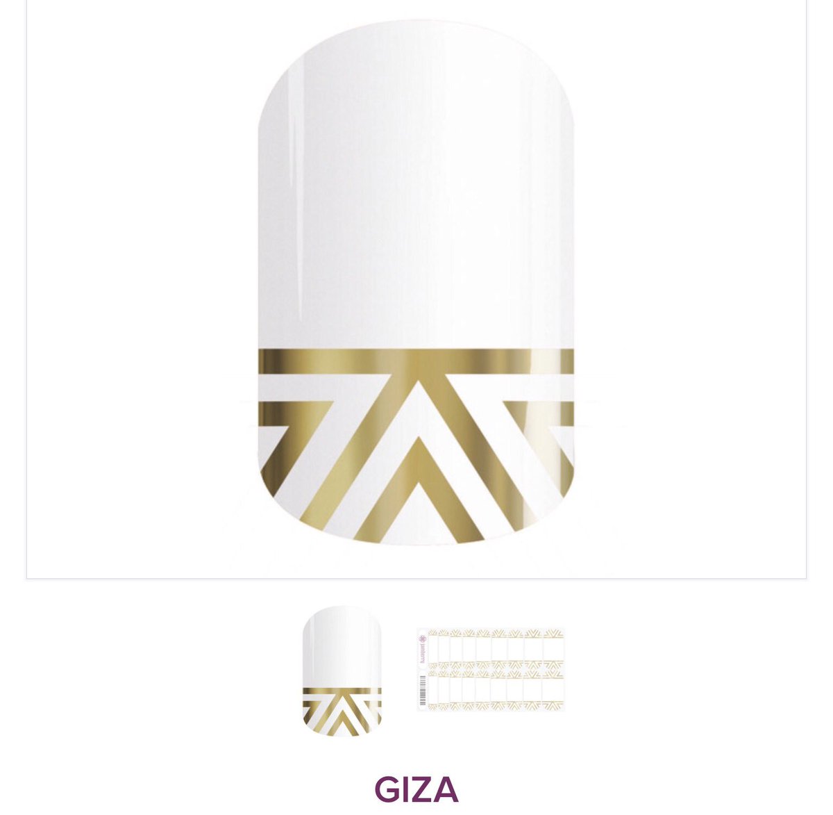jamberryrobyn's tweet photo. My first #favouriteoftheweek goes to GIZA😍 love how simple it is, would be perfect as a manicure or accent #jamberry #jamberryuk #nailart https://t.co/dUAEYvzgRY
