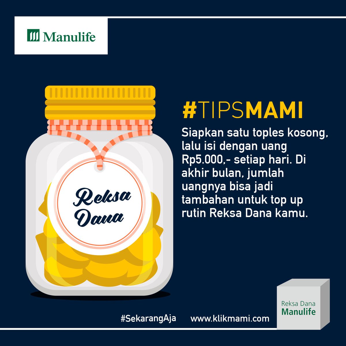 ManulifeRD's tweet photo. Mudah kan, #TipsMAMI satu ini? Cobain, yuk! :) #SekarangAja https://t.co/HXCu6EZL2d