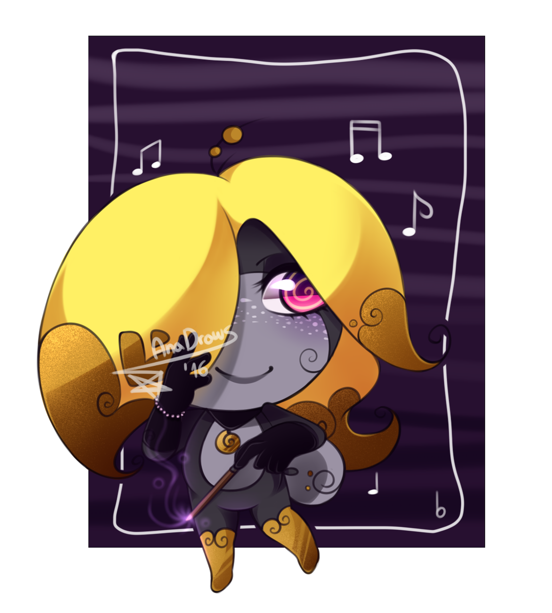 AnuchasArt's tweet photo. ✨ New orikero! ✨ She hasn't got a name yet, but it's a musician. I really like her design and colors. #Orikero #AnaDraws #MyArt #Digital https://t.co/TlQPEYAoBY