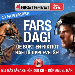 Rikstravet's tweet photo. Köp en andel till far på fars dag och bjud honom på en häftig upplevelse! Du köper din andel på https://t.co/lgvjUN4kR0 #Rikstravet #farsdag https://t.co/V8lFJ6GB7x