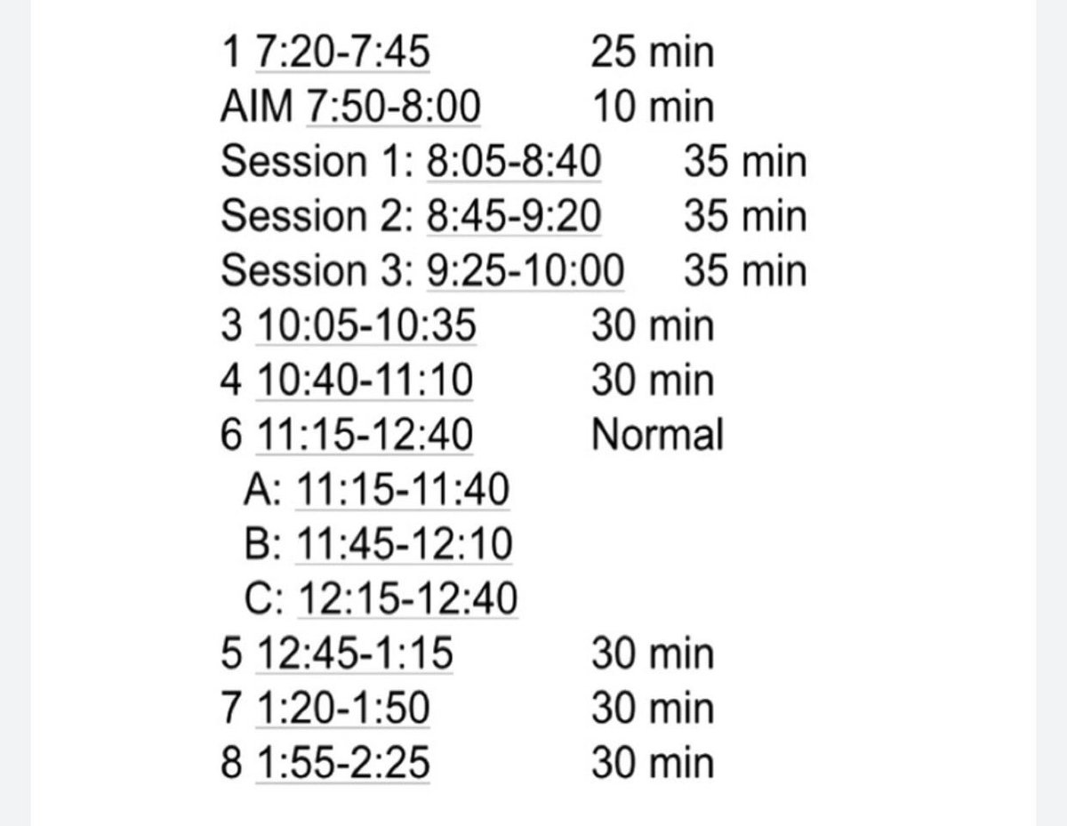 FHSChoirWarrior's tweet photo. Career day schedule. RT https://t.co/sxDQLQZyhc