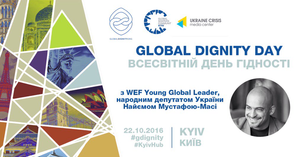 AvOpanasenko's tweet photo. #ВсесвітнійДеньГідності з @mefimus у @uacrisis РЕЄСТРАЦІЯ https://t.co/sBFvlh9reN
#GDignity #GlobalShapers #KyivHub https://t.co/rZiWQzIHiG