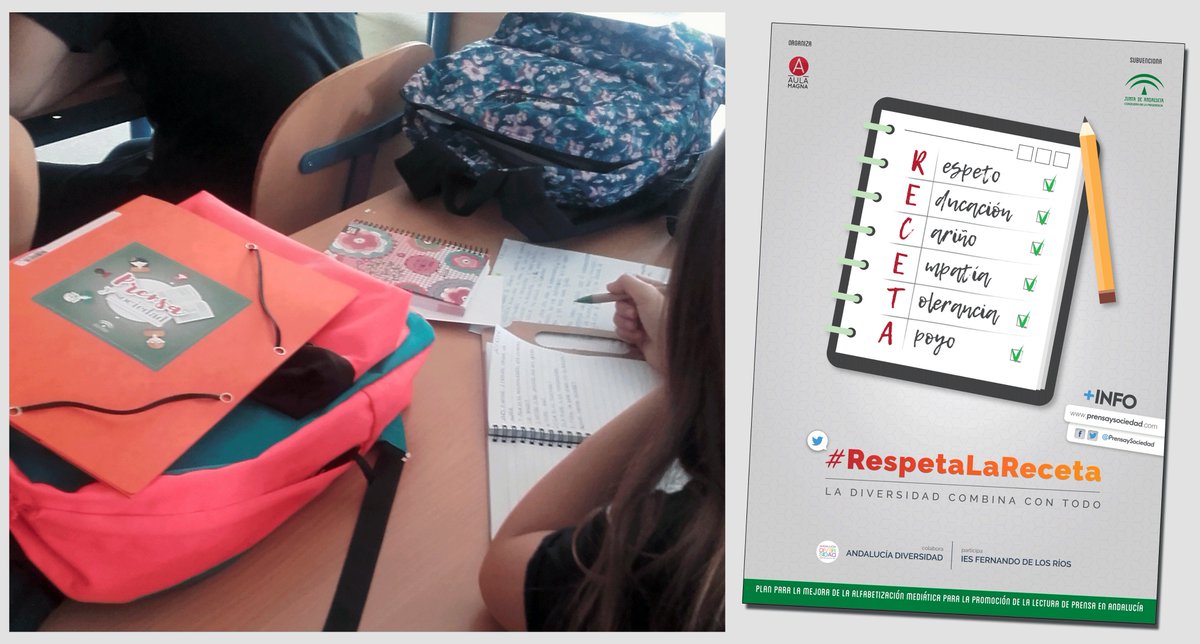 RespetaLaReceta's tweet photo. En el IES Fernando de los Ríos, iniciamos la campaña contra la discriminación por orientación sexual @AulaMagna @andalucialgbt @colegamalaga https://t.co/VpnDPwDGSh