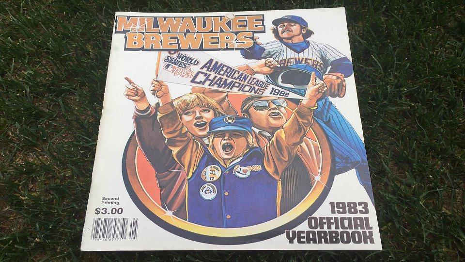 #ThrowbackThursday: Celebrating the 1982 AL Champs on the cover of the 1983 #Brewers Yearbook. #TBT https://t.co/nGbD3MeRlO