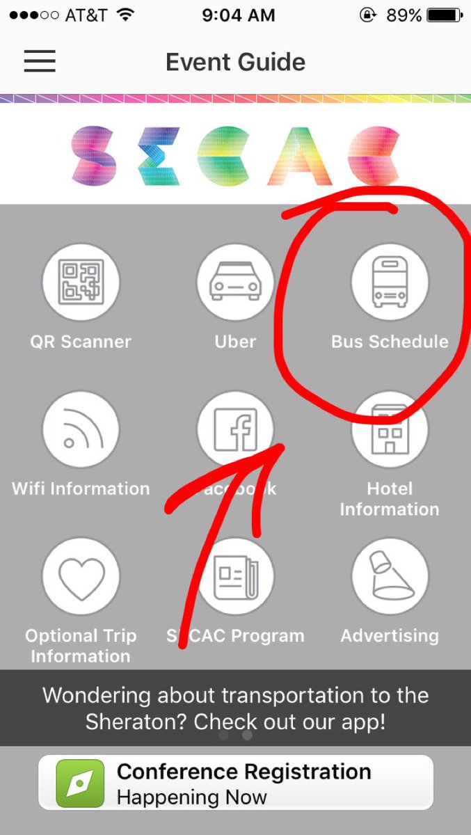SECAC_2016's tweet photo. Download our app for the most updated version of our shuttle schedule! https://t.co/ytt1TaSTcr