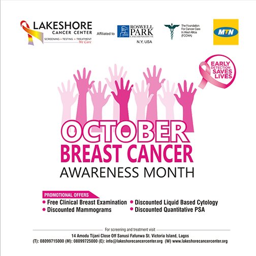 MTNNG's tweet photo. Thank you for joining our #TweetGuest session on #BreastCancer. You can also get FREE Clinical Breast Examination @lakeshorecancer Center. https://t.co/WaUIImdteQ