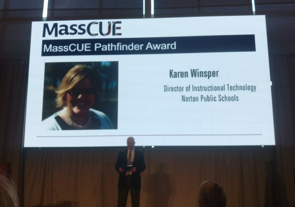 jcteachfirsties's tweet image. So fortunate to work with and learn from this Pathfinder Award winner!  Congratulations @kwinsper!  Well played! #masscue2016 #technps