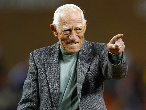10/22/2006: Sparky Anderson throws out the first pitch before Game 2 of the World Series at Comerica Park
