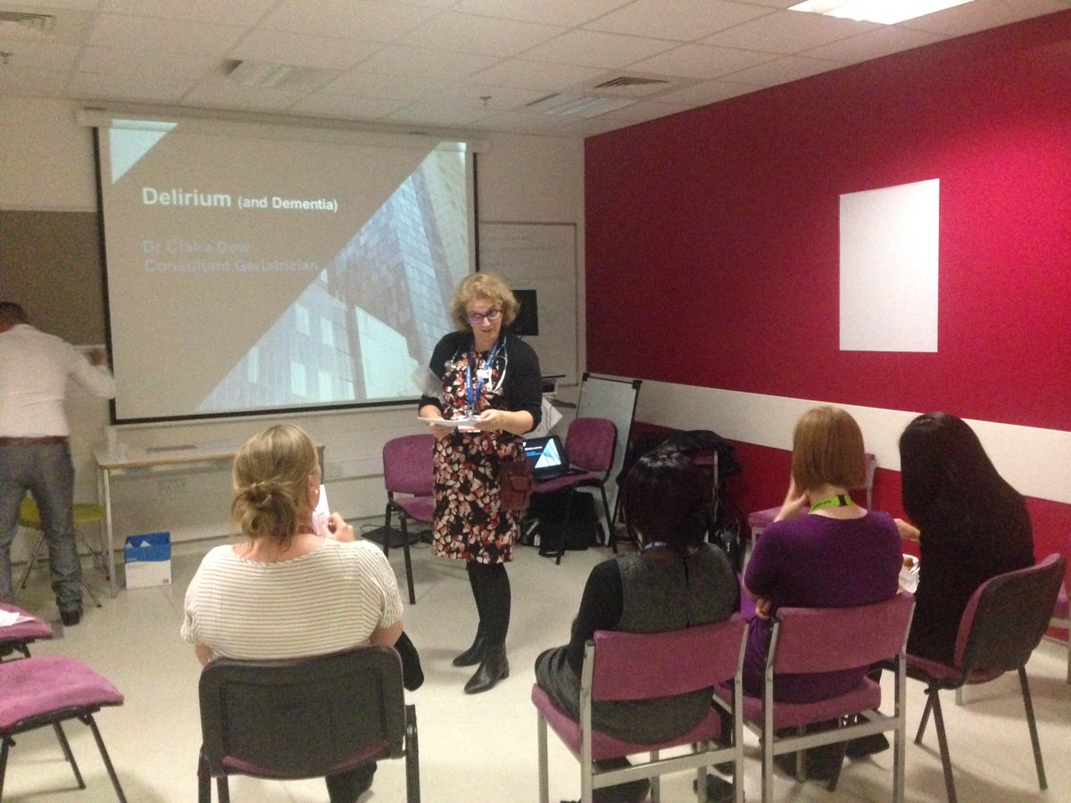 NHSBartsHealth's tweet photo. Engaging and interactive seminar this afternoon on Dementia and Delirium at #SafetyWeek2016 thanks to Claire Dow https://t.co/X9M9M01WbY