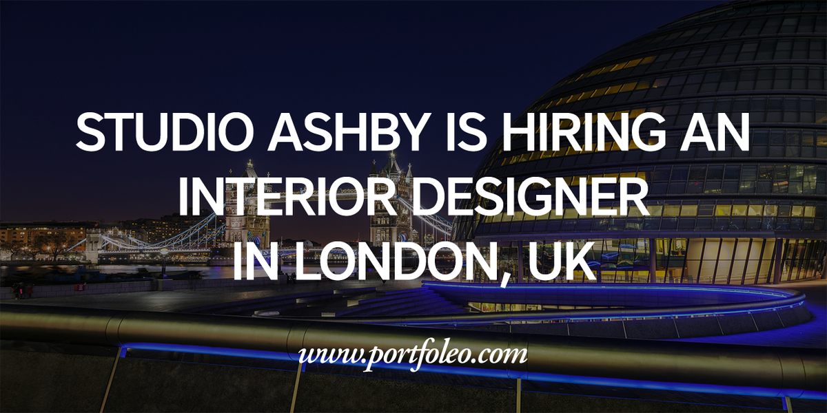 PortfoleoJobs's tweet photo. Hiring! Interior Designer at @StudioAshby - London, UK: https://t.co/HhByrvNeem https://t.co/OshoLHsusl