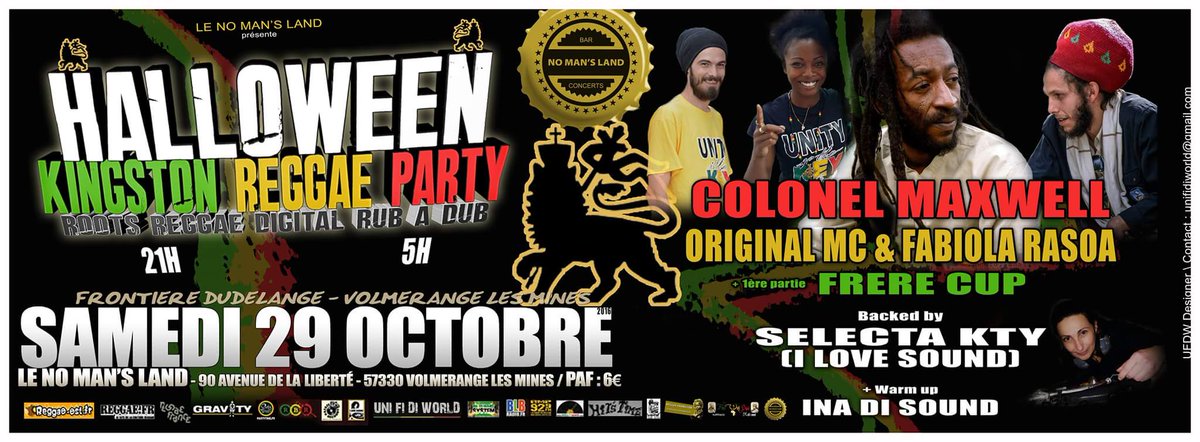 UNIFIDIWORLD's tweet photo. #29Oct2016 #VolmerangeLesMines #ColonelMaxwell #OriginalMC&FabiolaRasoa #SelectaKty #ILoveSound #InaDiSound #DubRootsReggaeMusic #RubADub .. https://t.co/SepsunGNdm