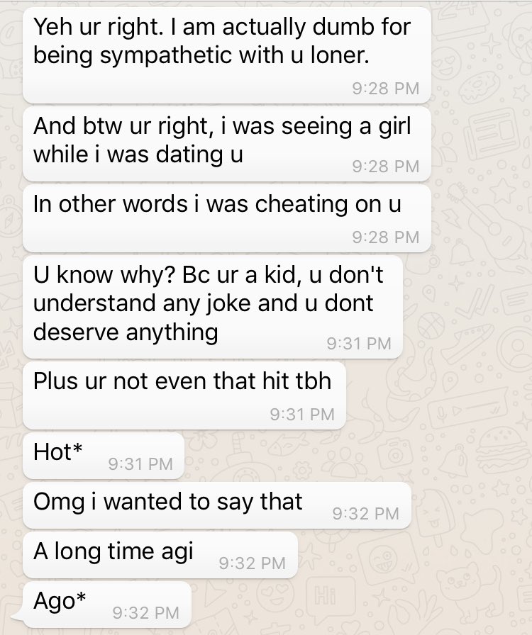 vibesrih's tweet photo. y'all look how pathetic my ex is😹 https://t.co/jpbH8xeMq4