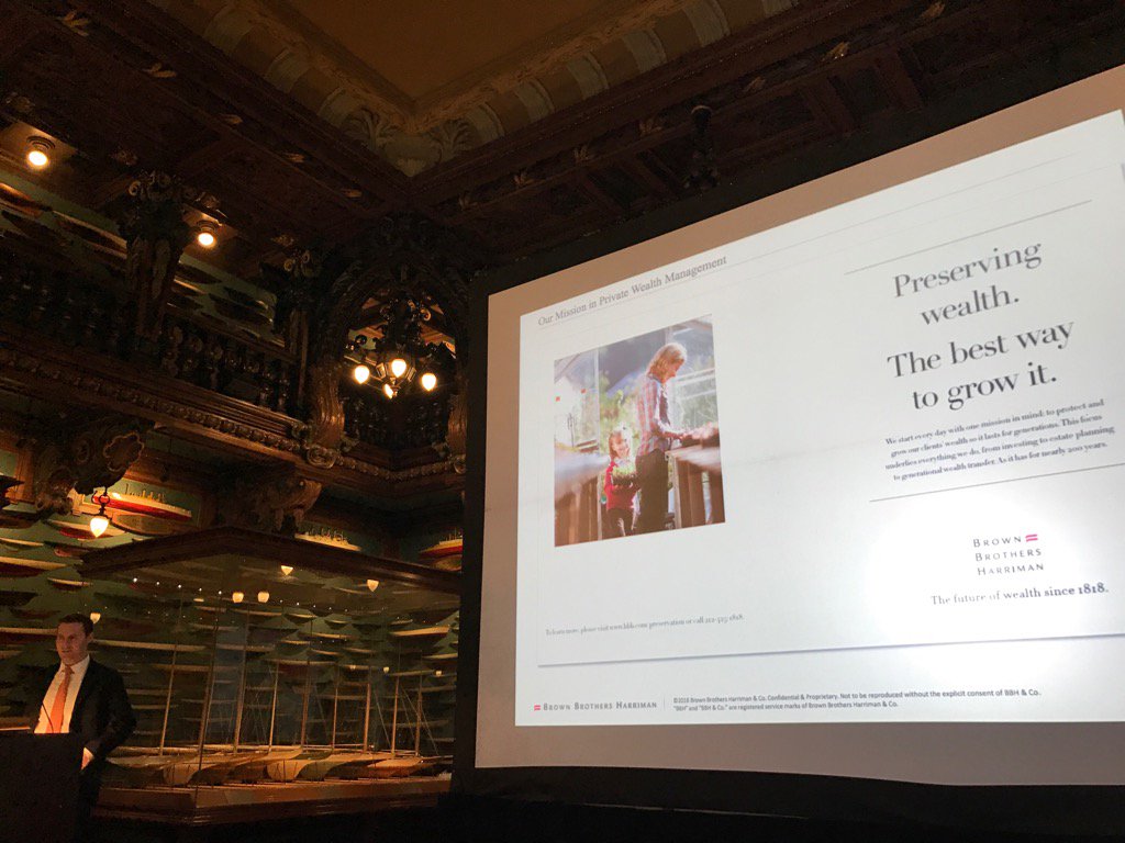 breathnac's tweet photo. Jake Turner of Brown Brothers Harriman  insightful talk about  a 198-year-old brand's advertising debut #fcslunch https://t.co/F0u9GZjyHn