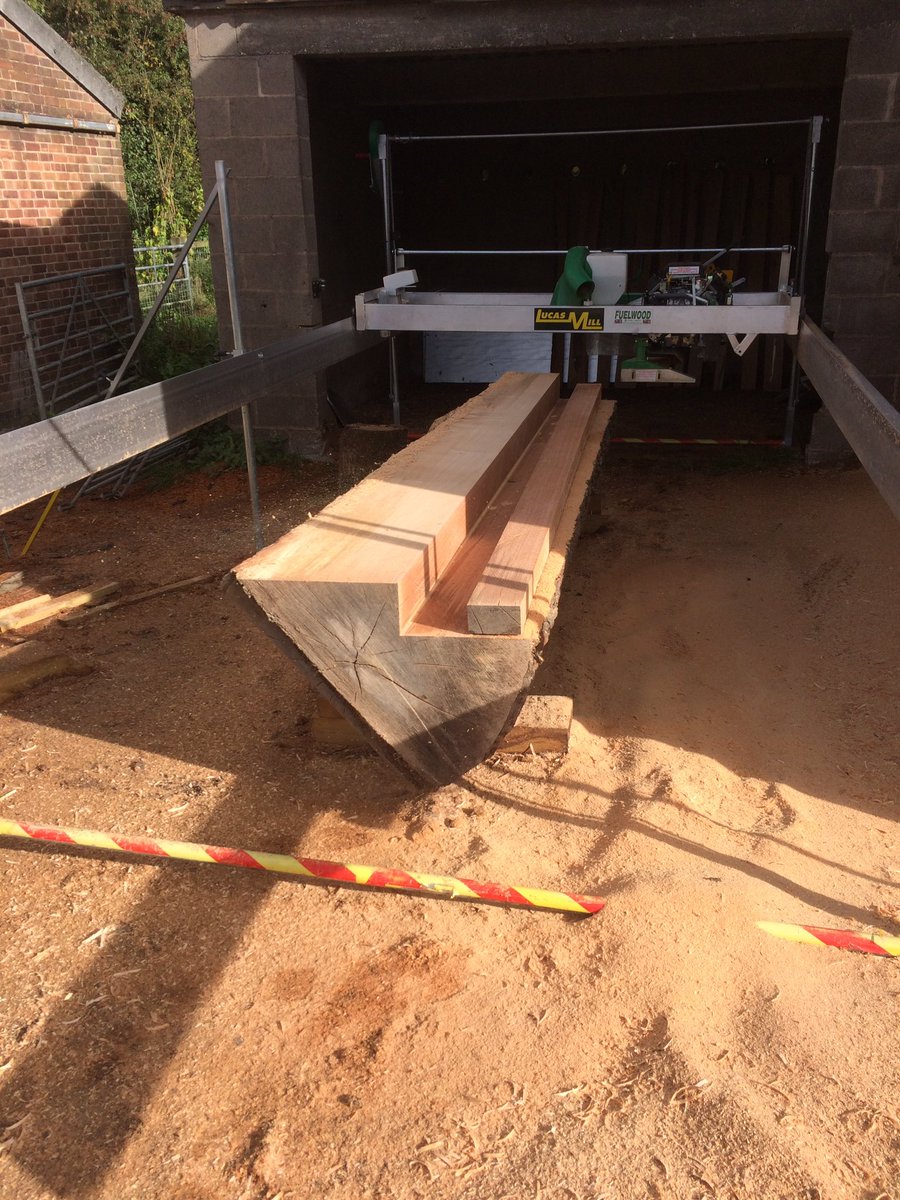 JHubbardandson's tweet photo. Love working with green Oak turning a tree into a gate progress so far #milling #plaining #shaping #KenilworthHr https://t.co/JhGXNLw5kq