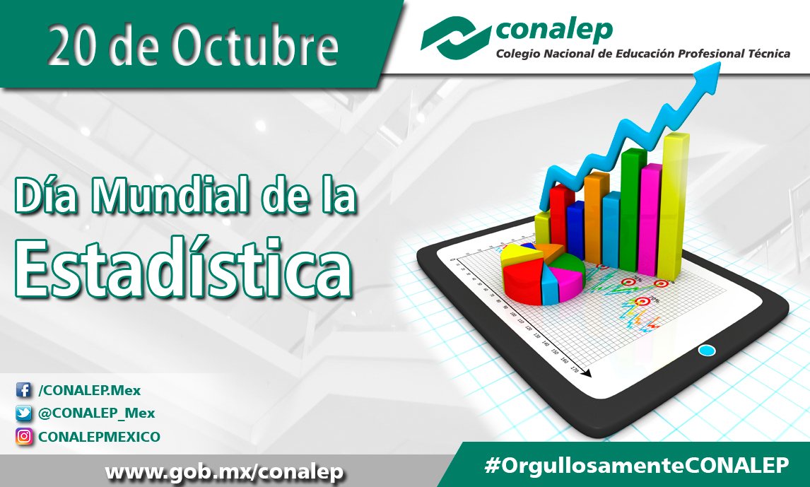 CONALEP_Mex's tweet photo. Hoy Día Mundial de la #Estadística @INEGI_INFORMA https://t.co/Ic5Jh0FiMy