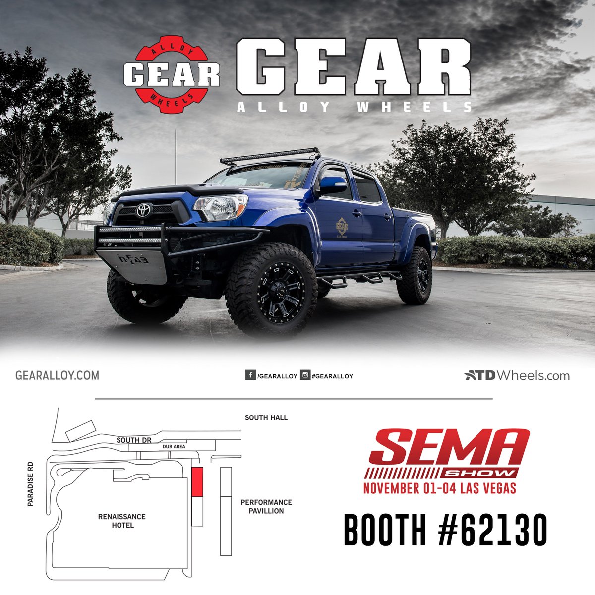 GearAlloy's tweet photo. Who is ready for #SEMA2016? Don't forget to swing by our booth this year! https://t.co/90O1EZo0rx