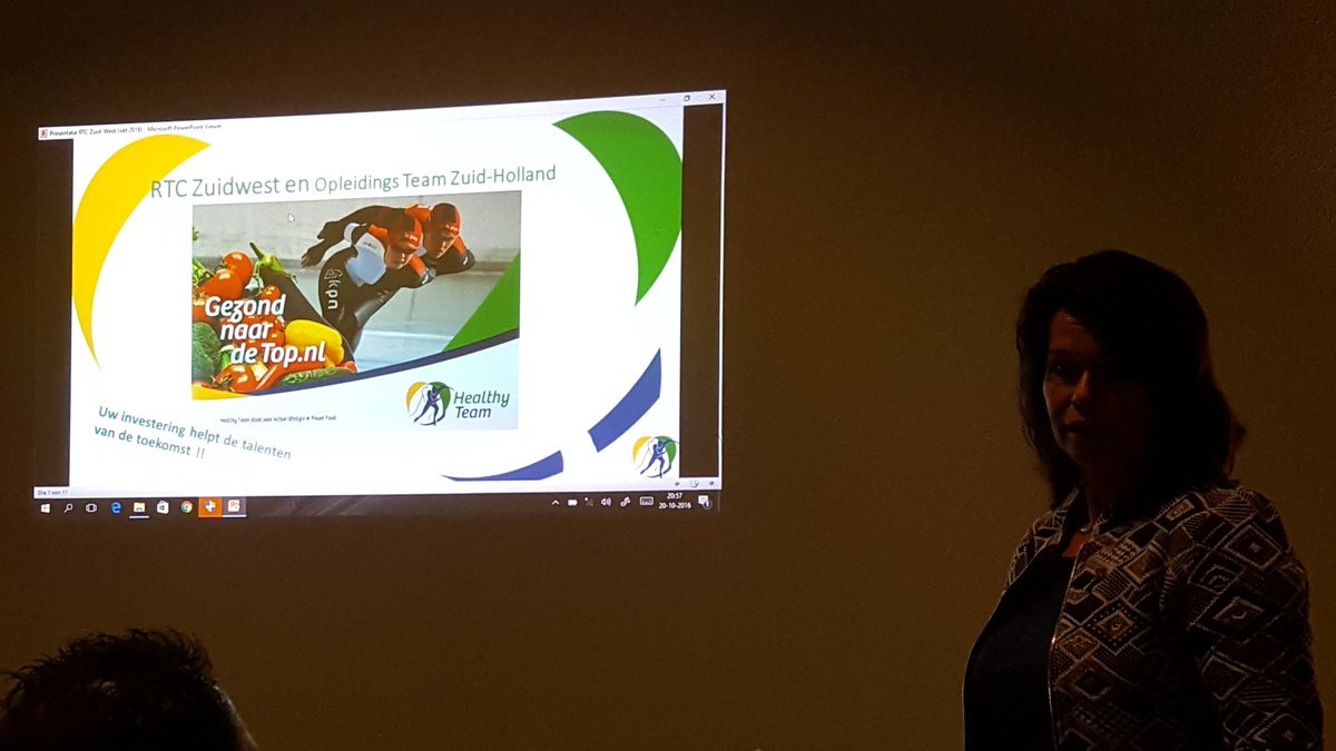 Presentatie van Jolanda Voskamp over ontwikkeling van  de schaatssport met <a href="/healthyteam/">Tammie Reber</a>